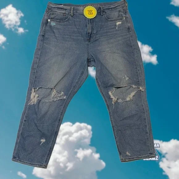 Destroyed Mom Jeans by American Eagle Outfitters 14 - Picture 1 of 13